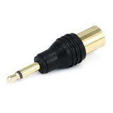 Monoprice Canada Cab 7153 Audio Adapters 3 5mm Mono Plug to 9 5mm TV Plug Adapter Gold Plated Monoprice
