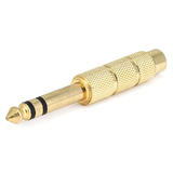 Monoprice Canada Cab 7172 Audio Adapters Metal 6 35mm 1 4 Inch Stereo Plug to 6 35mm 1 4 Inch Mono Jack Adaptor Gold Plated M