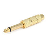 Monoprice Canada Cab 7171 Audio Adapters Metal 6 35mm 1 4 Inch Mono Plug to 6 35mm 1 4 Inch Stereo Jack Adapter Gold Plated M