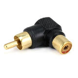 Monoprice Canada Cab 7233 Audio Adapters RCA Plug to RCA Jack Adapter Gold Plated Right Angle Monoprice