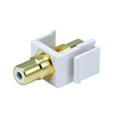 Monoprice Canada Cab 6550 Audio Video keystone Jacks Keystone Jack Modular RCA w White Center White Monoprice