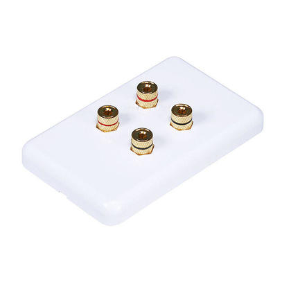 High Quality Banana Binding Post Wall Plate for 2 Speaker, Coupler Type - Monoprice®