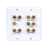 Monoprice Canada Cab 4012 Audio Video Wall Plates 2 Gang 5 1 Surround Sound Distribution Wall Plate Monoprice