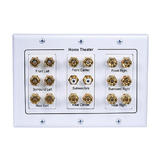 Monoprice Canada Cab 4013 Audio Video Wall Plates 3 Gang 8 2 Surround Sound Distribution Wall Plate Monoprice