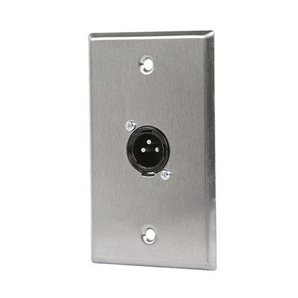 Plaque murale XLR mâle en alliage de zinc à 3 broches - Monoprice®
