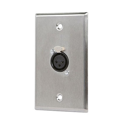 1-Port 3-Pin XLR Female Zinc Alloy Wall Plate - Monoprice®
