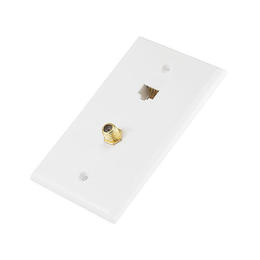 Monoprice Canada Cab 7838 Audio Video Wall Plates Cat5e F Type Wall Plate Cat5e F Type Coupler Type Monoprice