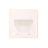 Monoprice Canada Cab 4001 Audio Video Wall Plates 2 Gang Recessed Low Voltage Cable Wall Plate White Monoprice