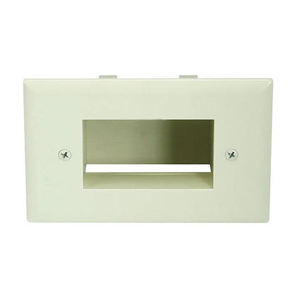 Easy Mount Low Voltage Cable Recessed Wall Plate,  Ivory - Monoprice®