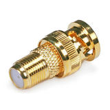 Monoprice Canada Cab 4125 Video Adapters BNC Male to F Female Adaptor Gold Plated Monoprice