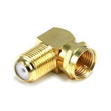 PrimeCables Cab 6775 Video Adapters F Type Right Angle Female to Male Adapter Gold Plated PrimeCables
