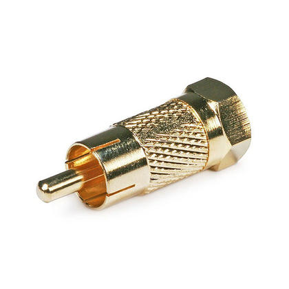 Adaptateur mâle RCA mâle vers type F, plaqué or - Monoprice®