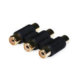 Monoprice Canada Cab 3023 Video Adapters 3 RCA Coupler for Component Video Cable Extension Single Color Monoprice
