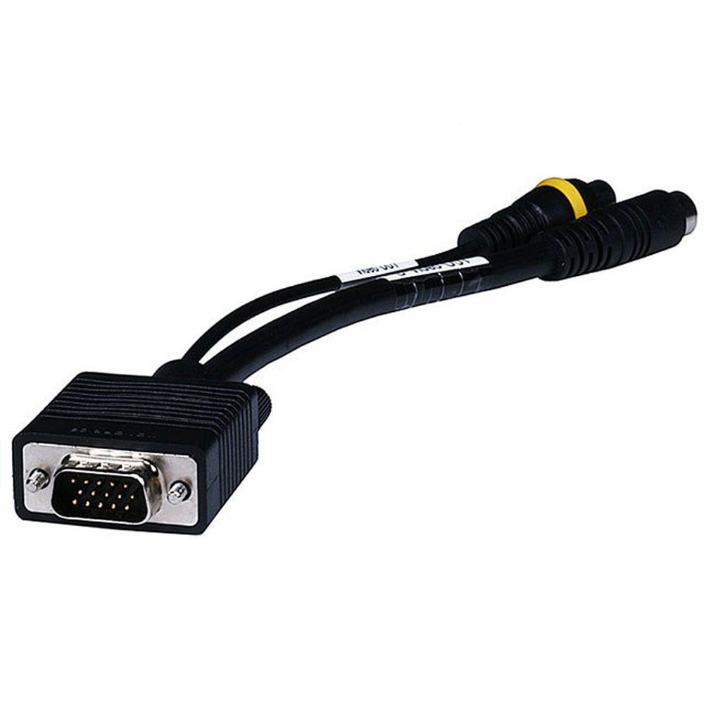 VGA to SVideo/RCA Adapter Cable Black
