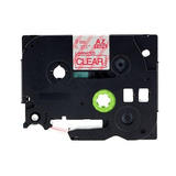 Brother Label Printer AZ 122 Label Printer Tapes Brother TZe 122 Label Tape 3 8 in x 26 2 ft 9mm x 8m Red on Clear Compatible