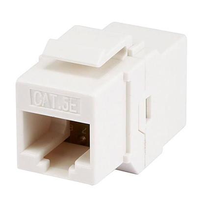 8P8C RJ45 Cat5e Inline Coupler Type Keystone Jack, White - Monoprice®