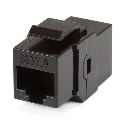 8P8C RJ45 Cat6 Inline Coupler Type Keystone Jack, Black - Monoprice®