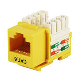 Monoprice Canada Cab 5385 Cat6 6a RJ 45 Jacks Cat6 Punch Down Keystone Jack Yellow Monoprice