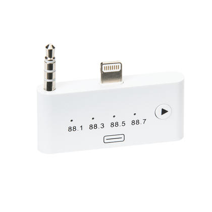 FM Transmitter with Lightning to 30-Pin 3.5mm Audio Dock Adapter Support IOS7, (Colors Available)