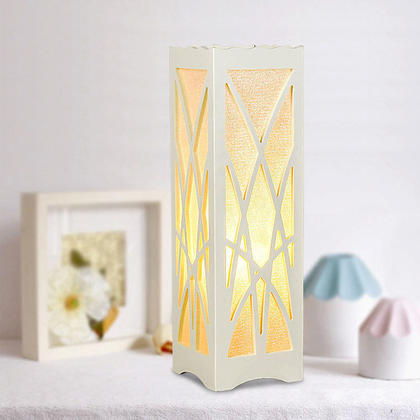 Santorini White PVC Finish 1 Light Table Lamp Modern Lighting