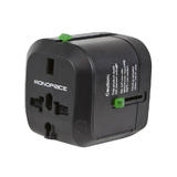 Monoprice Canada Cab 9876 AC Power Adapters Compact Cube Universal Travel Adaptor Black Monoprice