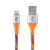 PrimeCables PC S200N 3ob All USB 2 0 Nylon Braided Lightning Cable Apple MFi Certified For iPhone iPad 3 FT 1m Orange PrimeCa