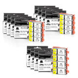 Moustache 8PGI 35BK 4CLI 36C PIXMA iP100 Canon PGI35BK CLI36C Compatible Ink Cartridge Combo 12 Pack Moustache