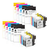 Moustache LC65 4BK 2CMY MFC 5890CN Brother LC65 Compatible Ink Cartridge Combo 10 Pack Moustache