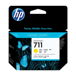 HP CZ136A OEM DesignJet T120 HP 711 CZ136A Original Yellow Ink Cartridge 3 Pack