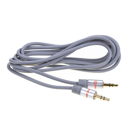 Pour téléphone cellulaire 3.5mm stéréo mâle vers 3.5mm stéréo mâle – (plaqué or) – gris