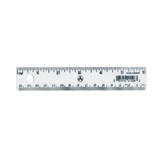 Westcott 41506 Rulers Protractors Triangles Compasses Westcott 6Inch 15cm Pocket Style Transparent Plastic Ruler