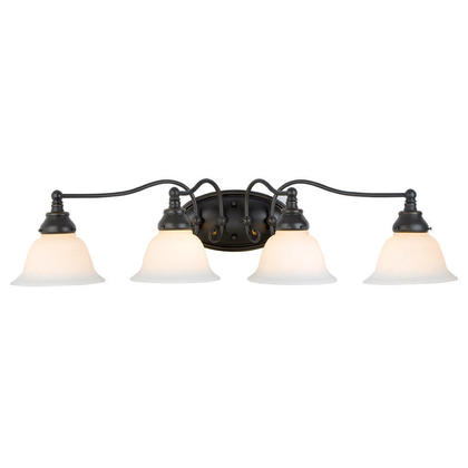 Quinqueflorus Lighting Collection Black Painting 4 Lights Wall Lamp Iron&Glass