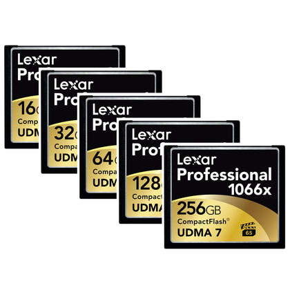 Lexar 16GB 32GB 64GB 128GB Professional 1066X Compact Flash Memory Card (UDMA 7)