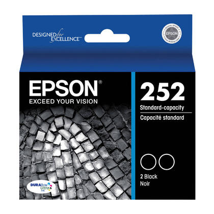 Epson 252 T252120-D2 Black Ink Cartridge Twin Pack