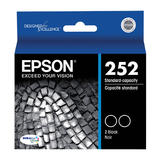 Epson T252120 D2 OEM WorkForce WF 7720 Epson 252 T252120 D2 Original Black Ink Cartridge Twin Pack