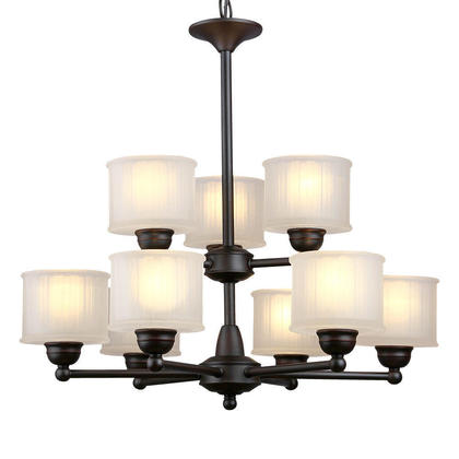 Drum Shade Chandelier 9 Lights