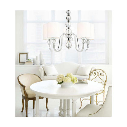 Moderne cristal lustre à 5 ampoules
