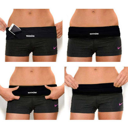 TEEKING Outdoors Sports Waist Pack Jogging Pockets Belt 8cm Black