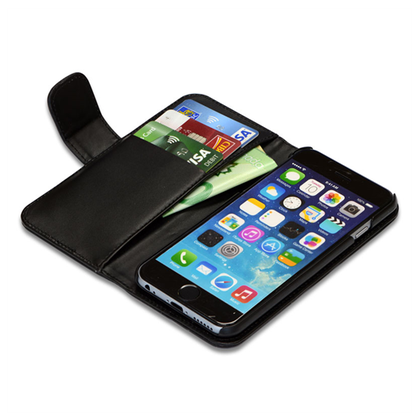 Genuine Lambskin Flip Case with Card Slots for iPhone 6/6S, 2 Colors Available