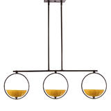 LightingBox C6037P3 Island Lighting Bowl Shade Bronze Finish 3 Lights Island Lighting Contemporary Lighting