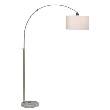 Arc Brushed Nickel Finish 1 Light Floor Lamp