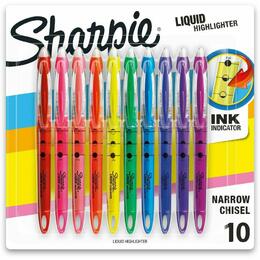 Sharpie 840 24415PP Highlighters Sharpie Liquid Pen Style Highlighters Assorted Colours 10 Pack