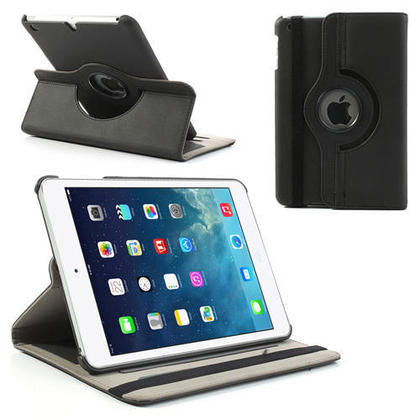 360-Degree Rotating PU Leather/Fabric Case with Card Slots for iPad mini 1/2/3
