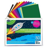 Geo 459 49850 Construction Paper Geo Construction Paper 8 1 4 x 11 5 8 12 Assorted Colors 50 Sheets Pack