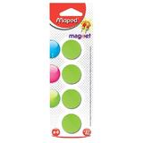 Maped 362 052700 Board Accessories Maped Round Magnets of 27mm 4 Pack Assorted Colors