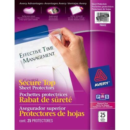 Avery® Secure-Top Heavyweight Sheet Protectors - Clear (Package of 25) 234393