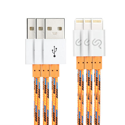 PrimeCables® tressé alliage foudre câble IMF certifié Apple - 1M (3Pack)