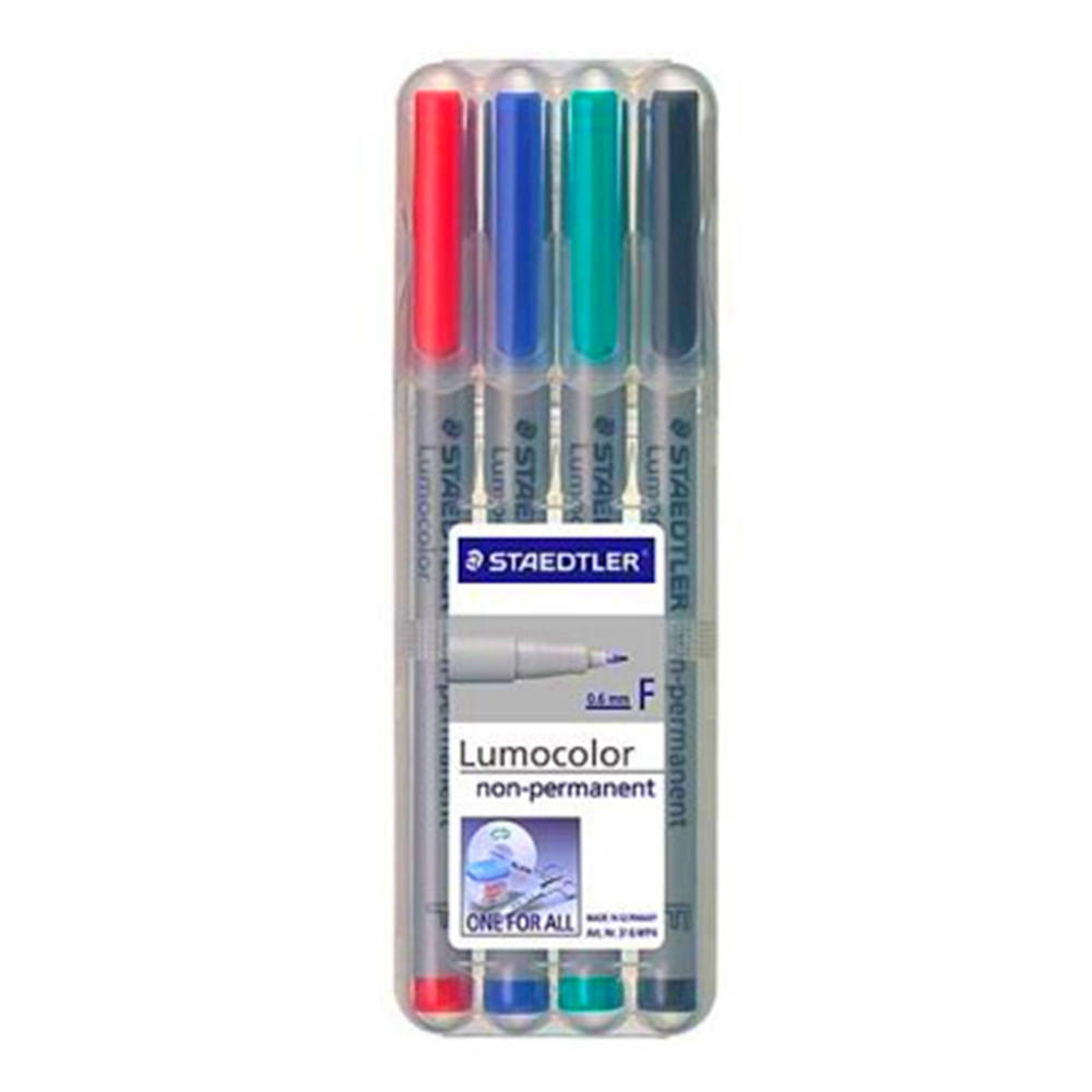 StaedtlerÂ® LumocolorÂ® Non-permanent Marker Pens - 4 Colors Set