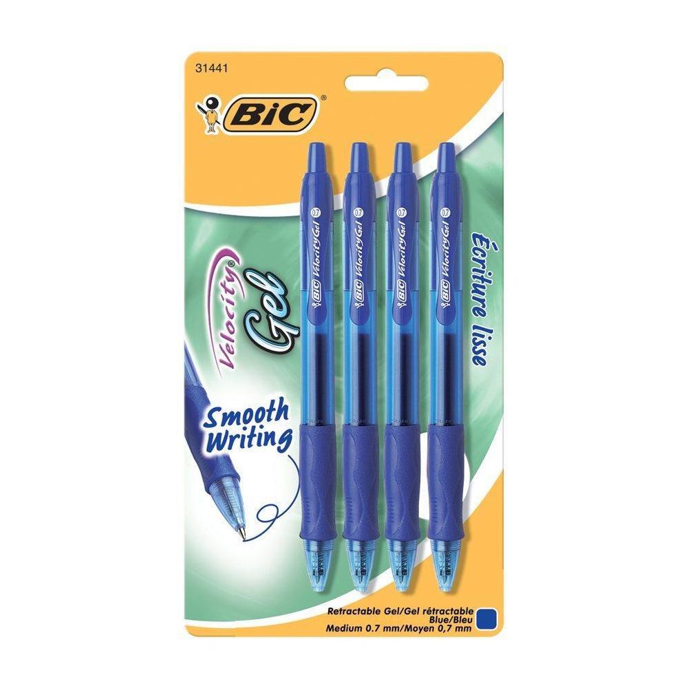 BIC Velocity Gel Retractable Stifte – Schwarz, Medium, 2er Pack (Packung Mit 6 Sets)