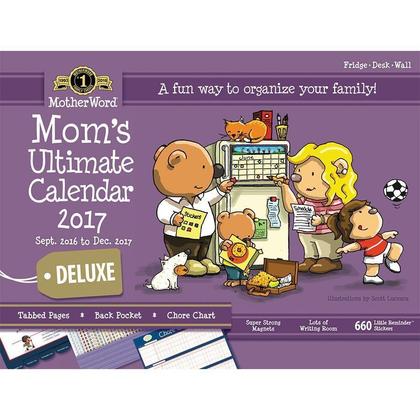 Mead MotherWord® Family Fridge Calendar 2016-2017 - 18 x 13-1/2" (French / English)